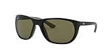 Ray-Ban Men's Rb4307 Square Sunglasses, Black/Polarized Green, 61 mm