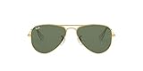 Ray-Ban Kids' Rj9506S Metal Aviator Sunglasses, Arista/Dark Green, 52 mm