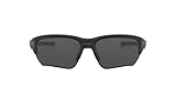 Oakley Men's OO9363 Flak Beta Rectangular Sunglasses, Matte Black/Grey, 64 mm