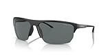 ARNETTE Man Sunglasses Matte Black Frame, Dark Grey Polarized Lenses, 70MM