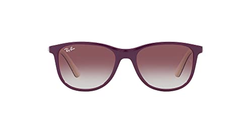 Ray-Ban Junior RJ9077S Square Sunglasses, Purple on Rubber Beige/Grey Gradient Violet, 49 mm