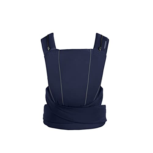 Cybex Maira Tie Baby Carrier, Adjustable Baby Carrier from Newborn up to 33 lbs, Denim Blue, One Size