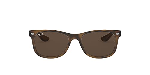 Ray-Ban Kids' RJ9052S New Wayfarer Square Sunglasses, Havana/Dark Brown, 48 mm