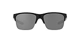 Oakley Men's OO9316 Thinlink Polarized Rectangular Sunglasses, Matte Black, 63mm