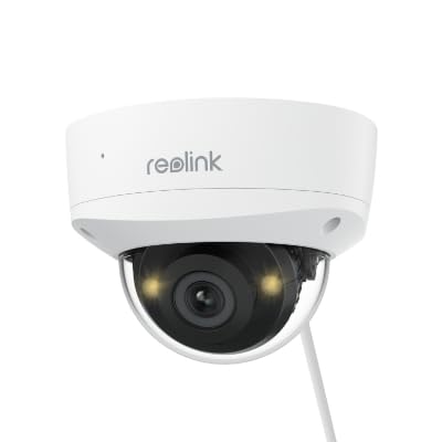 REOLINK Outdoor Security PoE Camera, 5MP Turret Surveillance Camera, 2.8mm Lens, 130° Diagonal, IK10 Vandal Proof, Smart Detection, Color Night Vision, 2-Way Audio, IP67 Weatherproof, RLC-540A