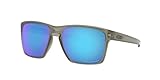 Oakley Men's OO9341 Sliver XL Rectangular Sunglasses, Matte Grey Ink/Sapphire Iridium Polarized, 57 mm