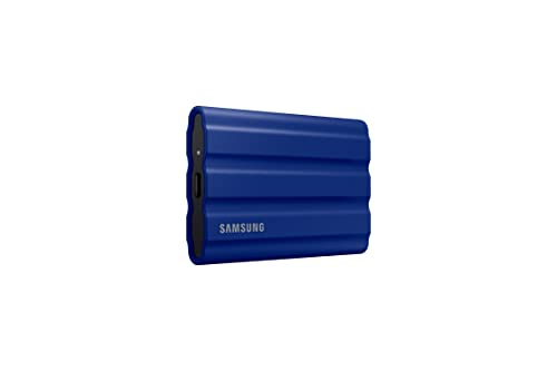 SAMSUNG T7 Shield 1TB, Portable SSD, up to 1050MB/s, USB 3.2 Gen2, Rugged, IP65 Rated, for Photographers, Content Creators and Gaming , External Solid State Drive (MU-PE1T0R/AM, 2022), Blue