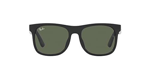 Ray-Ban Junior Boys' RJ9069SF Justin Low Bridge Fit Square Sunglasses, Black, 50 mm