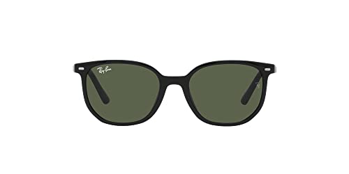 Ray-Ban Junior Kids' RJ9097S Elliot Square Sunglasses, Black/Dark Green, 46 mm