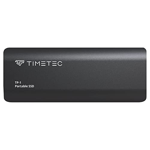 Timetec 2TB Portable External SSD USB3.2 Gen2 Type C Up to 550MB/s Ultra-Light Aluminum Mini External Solid State Drive with USB C to A Cable/USB A to C Adapter for Desktops/Laptop/Mac/Mobile - Black