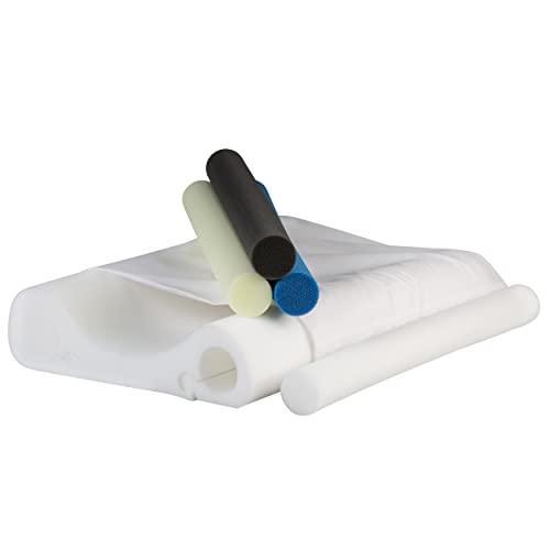 Core Products Double Core Select Contoured Foam Cervical Support Pillow, 4 Adjustable Neck Support Rolls & Pillowcase Included