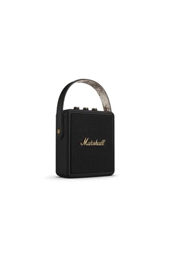 Marshall Stockwell II Portable Bluetooth Speaker, Black and Brass