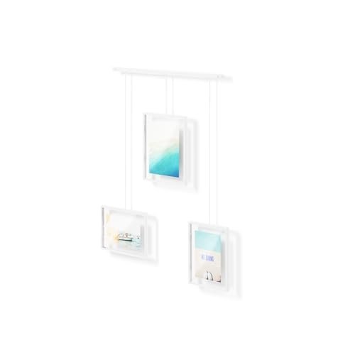 Umbra Exhibit Picture Frames, White, Set of 3