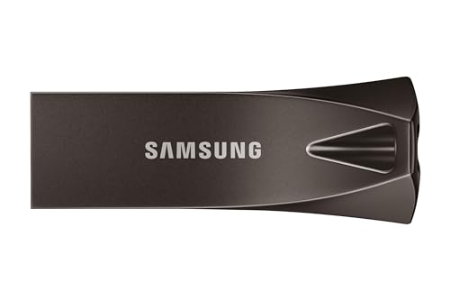 SAMSUNG BAR Plus USB 3.2 Flash Drive, 512GB USB Standard Type-A, Speeds Up to 400MB/s, Portable Storage Memory Stick, Durable Thumb Drive Compatible with USB 3.0/2.0, MUF-512BE4/AM, Titan Gray