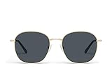 Quay - Womens Sunglasses, Round Lenses with UV Protection, Oversized Sunglasses (Jezabell, Gold)