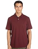 Nautica Men's Short Sleeve Cotton Pique Polo Shirt, Royal Burgundy Solid, Large