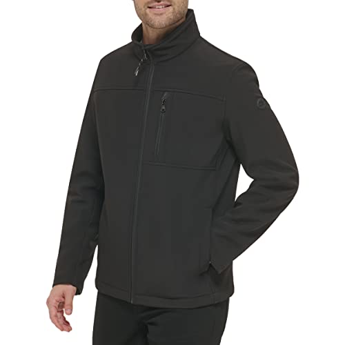 Calvin Klein Men's Water Resistant, Windbreaker Jackets for Men (Standard and Big and Tall), Deep Black, Medium