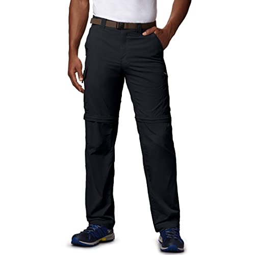 Columbia Mens RidgeÂ™ Silver Ridge Convertible Pant, Black, 32W x 30L US