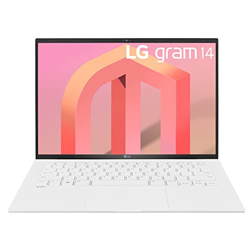 LG gram (2022) 14Z90Q Ultra Lightweight Laptop, 14' (1920x1200) IPS Display, Intel Evo 12th Gen i5 1240P Processor, 8GB LPDDR5, 512GB NVMe SSD, FHD Webcam, WiFi 6E, Thunderbolt 4, Windows11, White