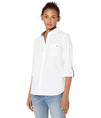 Tommy Hilfiger Solid Roll Tab Bright White SM (US 4-6)