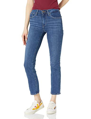 Levi's Women's 724 High Rise Straight Jeans, Chelsea Pier - Dark Indigo, 24 (US 00) R