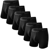 BAMBOO COOL Moisture-Wicking Soft Men's Underwear Boxer Briefs for Men With Open Fly Pouch (6 pack) XXL