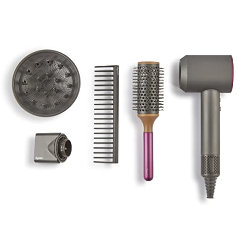 Casdon 73252 Dyson Supersonic Styling Set | Interactive Toy Hairdryer for Children Aged 3 Years & Up | Looks and Works Like The Real Thing, Grey