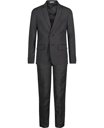 Van Heusen Boys' Big 2-Piece Formal Suit Set, Black, 14 Husky