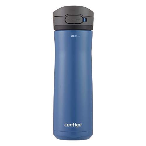 Contigo Jackson Chill 2.0 Stainless Steel Water Bottle with AUTOPOP Lid, 20oz, Blue Corn