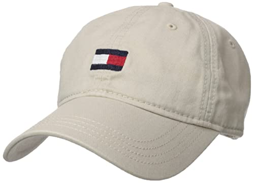 Tommy Hilfiger Men's Ardin Dad Hat Baseball Cap, Tommy Stone, One Size US