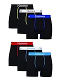 Hanes Men's Underwear Boxer Briefs Pack, Moisture-Wicking Underwear, Stretch-Cotton Boxer Briefs, 6-Pack