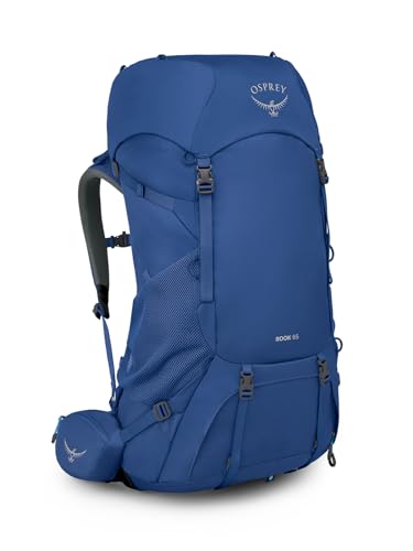 Osprey Rook 65L Men's Backpacking Backpack, Astology Blue/Blue Flame