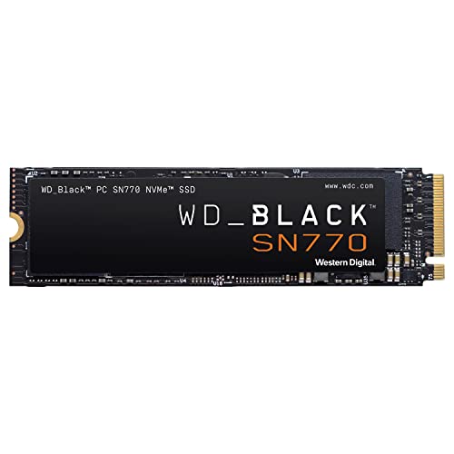 Western Digital WD_BLACK 1TB SN770 NVMe Internal Gaming SSD Solid State Drive - Gen4 PCIe, M.2 2280, Up to 5,150 MB/s - WDS100T3X0E