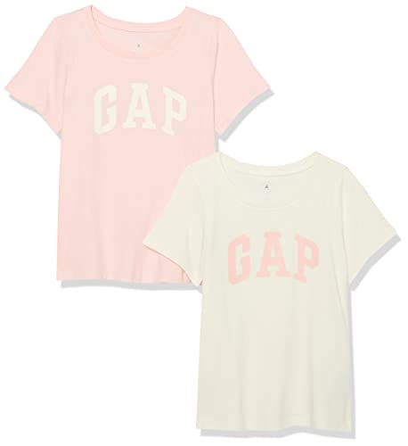 GAP Baby Girls Short Sleeve Logo T-Shirt T Shirt, Light Shell Pink, 3T US