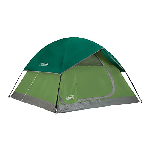 Coleman Sundome Camping Tent, Available in 2, 3, 4 or 6 Person Options, Quick Setup Snag-Free Poles, Weather Blocking Technology, Ideal for Camping, Festivals, Backyard Activities