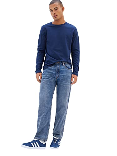 GAP Mens Original Straight Fit Jeans, Medium Wash, 30W x 30L US