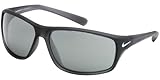 Nike EV1134-010 Adrenaline Sunglasses Matte Anthracite/Silver Frame Color, Grey with Silver Mirror Lens Tint