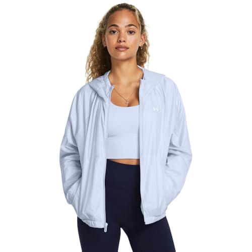 Under Armour Women's Sport Windbreaker Jacket, (464) Nimbus Blue / / White, Large