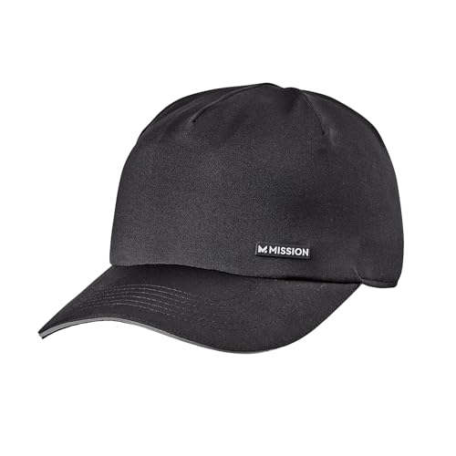 MISSION Cooling Sprint Hat, Black - Unisex Running Hat for Men & Women - Lightweight, Flexible Fit - Cools Up to 2 Hours - UPF 50 Sun Protection - Machine Washable