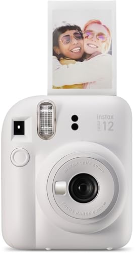 Fujifilm Instax Mini 12 Instant Film Camera, Clay White