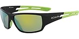 Columbia mens Utilizer Sunglasses, Matte Black W/Green Rubber Polarized, 62 mm US