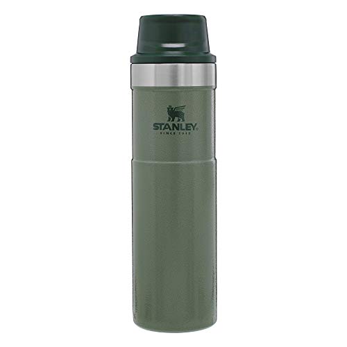 Stanley Classic Trigger Action Travel Mug –Leak Proof + Packable Hot & Cold Thermos – Double Wall Vacuum Insulated Tumbler for Coffee, Tea & Drinks , Hammertone Green, 20 OZ / 0.59 L