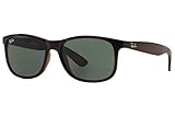 Ray-Ban RB4202 Andy Rectangular Sunglasses, Brown/Grey Green, 55 mm