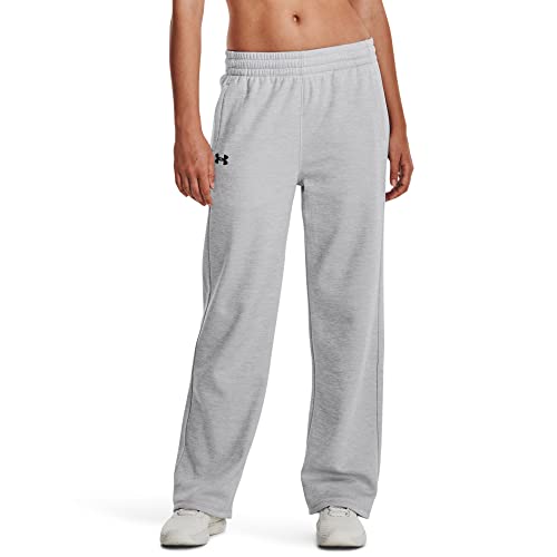 Under Armour Womens ArmourFleece Tapered Leg Pant, (014) Halo Gray Light Heather / / Black, Medium