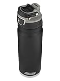 Coleman FreeFlow AutoSeal Stainless Steal Water Bottle, 24oz, Black