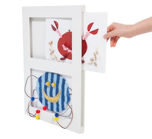 The Articulate Gallery Double Gallery Picture Frame, White, Fits 9x12 Construction Paper.