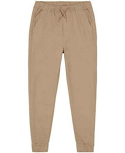 Nautica boys School Uniform Jogger Track Pants, Khaki, 10 12 US