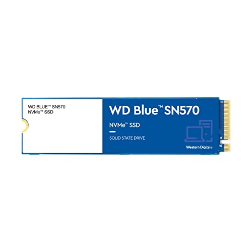 Western Digital 1TB WD Blue SN570 NVMe Internal Solid State Drive SSD - Gen3 x4 PCIe 8Gb/s, M.2 2280, Up to 3,500 MB/s - WDS100T3B0C