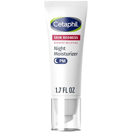 CETAPHIL Night Cream, Redness Relieving Night Moisturizer for Face, 1.7 fl oz, For Dry, Redness-Prone Skin, Hypoallergenic, Fragrance Free