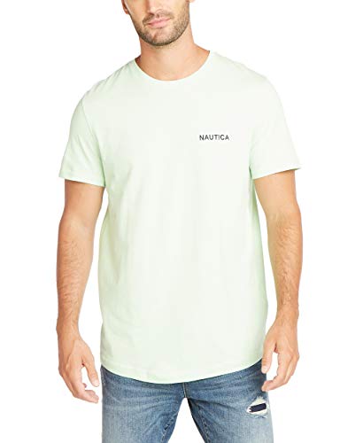 Nautica Men's Short Sleeve Crew Neck T-Shirt, Patina Green Solid, Medium